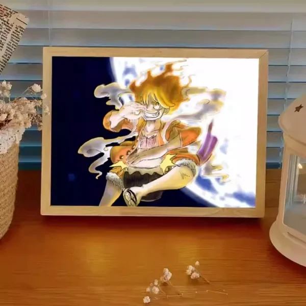 Anime Peripheral Luffy Cartoon LED Coloured Drawing High Definition Picture USB Plug Night View Lamp Home and Home Decoration - Image 3