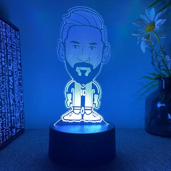 Footballer 3D Night Light Touch Control 7 Colours Auto Gradient Kids Night Light Outdoor Decoration Christmas Gift for Kids - Image 4