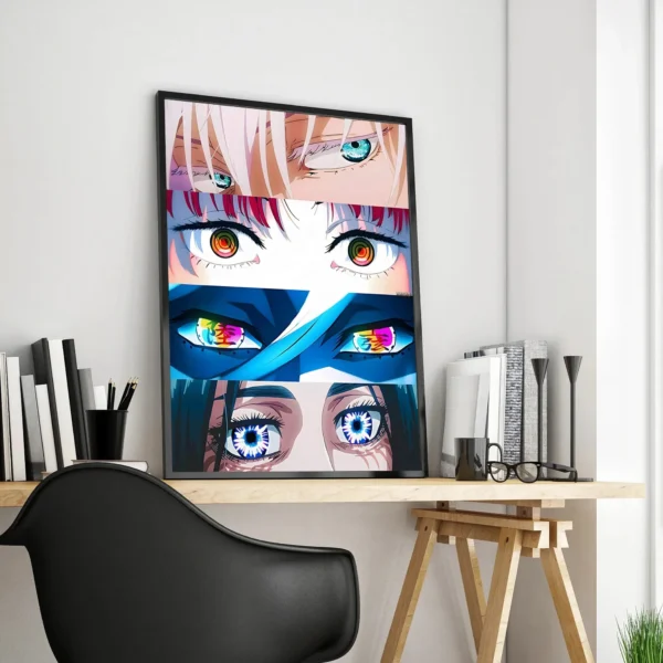 Pop Anime Jujutsu Kaisen Poster Aesthetic Set Gojo Eyes sukuna Manga Canvas Print Wall Art Home Kids Kawaii Room Decor Gift - Image 2