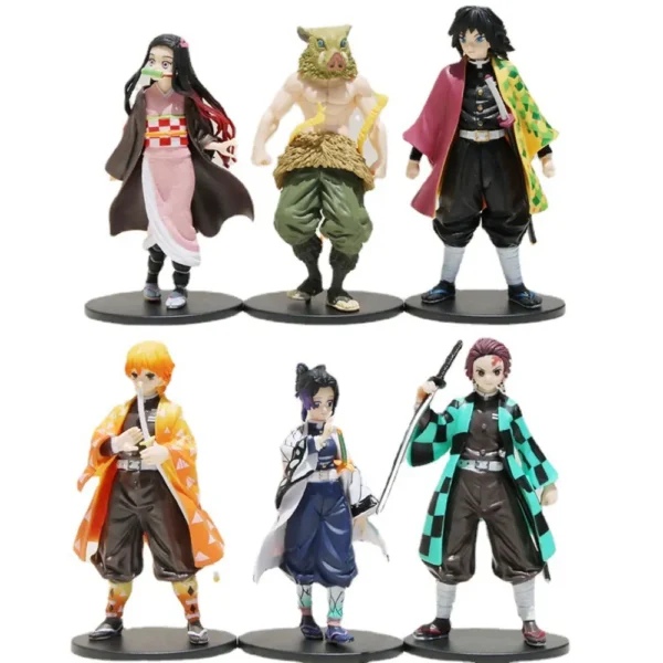 15CM Anime Demon Slayer Figure Hashibira Inosuke Kamado Tanjirou Kamado Nezuko Agatsuma Zenitsu Tomioka Giyuu Kochou Shinobu