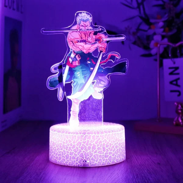 Actions Figure One Piece Luffy Zoro Anime Figures 3D Lamp PVC Action Collection Model Toys LED Night Light Kid Christmas Gift - Image 4
