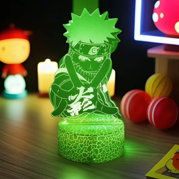 Naruto Anime Figures 3D Lamp Optical Lllusion Naruto Figurine Led Night Lights Color Changing Action Figure Model Doll Toys Gift - Image 2