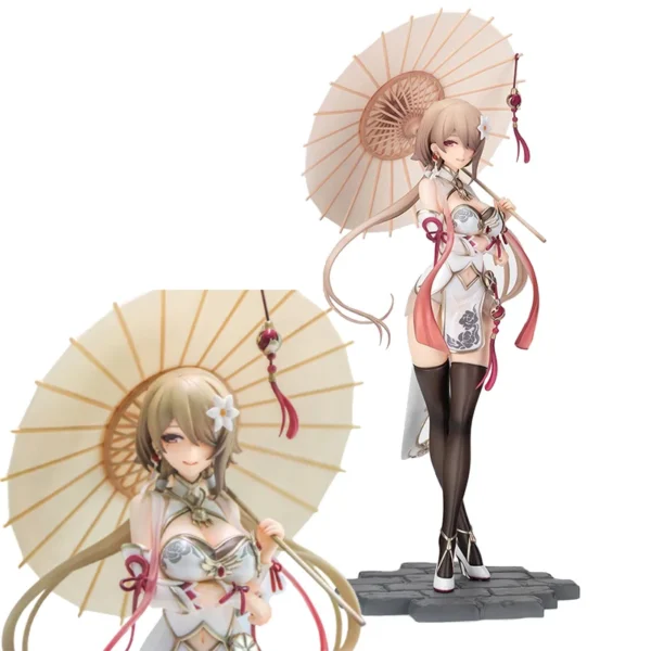 28CM Anime Figure Honkai Impact 3 Rita Rossweisse Huanxisha Sexy Cheongsam Standding Model Dolls Toy Gift Collect PVC Material