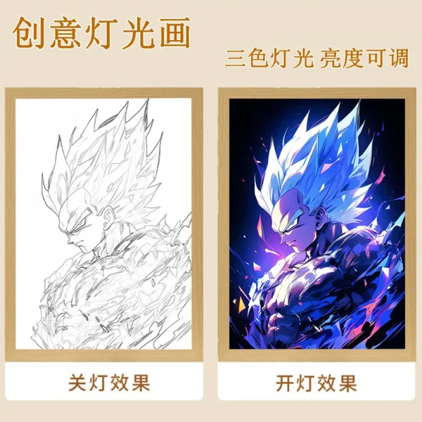 3D Anime Dragon Ball LED Light Box Cartoon Super Saiyan Room Decoration Manga Table Lamp Action Figure Toys Kids Birthday Gift - Image 5