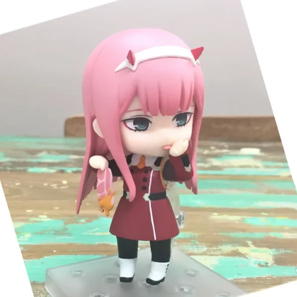 10CM Amine Figure Darling in the FRANXX Q Version Uniform Combat Uniform Dolls Toy Gift Collect Boxed Ornaments PVC Material - Image 3