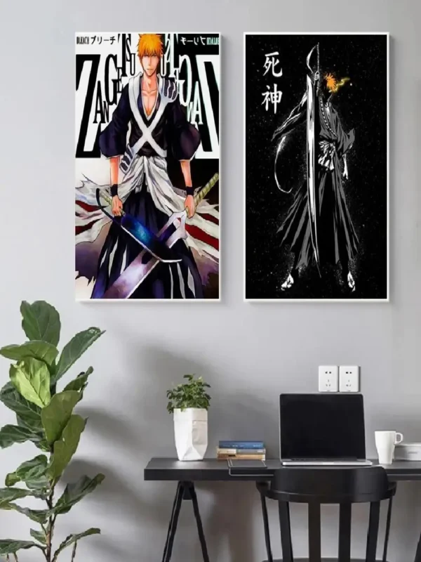 Japanese Anime Wall Art BLEACH Canvas Painting of Kurosaki Posters Prints for Living Room Boys Bedroom Home Decoration Perfe - Image 2