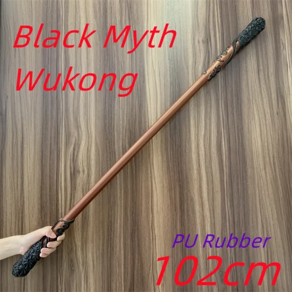 100cm/200cm Big Ruyi Golden Cudgel Monkey King Game Black Myth Cosplay Wukong Prop Weapon 1:1 Safety Rubber Halloween Toy Gift - Image 9