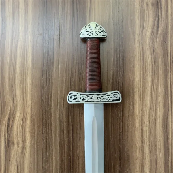 Medieval Cosplay Western Knight Sword Red Guardian Chevalier's Sword Prop Role Cos Protector Knife Sword PU Weapon Model Toy - Image 5