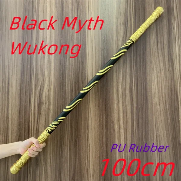 100cm/200cm Big Ruyi Golden Cudgel Monkey King Game Black Myth Cosplay Wukong Prop Weapon 1:1 Safety Rubber Halloween Toy Gift - Image 8