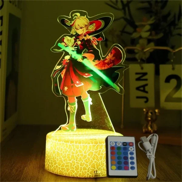 Anime Figures 3D Lamp Zhongli Xiao Genshin Impact LED Night Light Smart Touch Remote RGB Decoration Room Kid Birthday Toys Gifts - Image 9