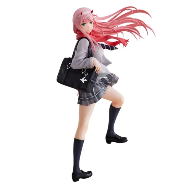 23CM Anime Figure DARLING in the FRANXX Autumn School Uniform Position Model Dolls Toy Gift Collect Boxed Ornaments PVC Material