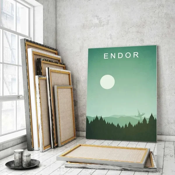 Minimalist Movie Poster Tatooine Hoth Endor Coruscant Mustafar Naboo Wall Art Picture Canvas Print Room Home Decor Painting Gift - Image 5