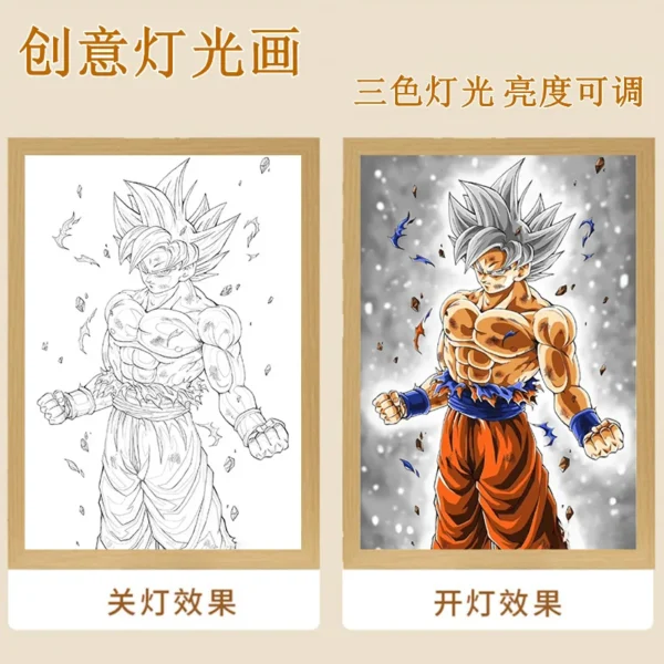 3D Anime Dragon Ball LED Light Box Cartoon Super Saiyan Room Decoration Manga Table Lamp Action Figure Toys Kids Birthday Gift - Image 3