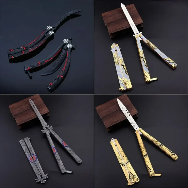 New Animation Game Genshin Impact Butterfly Knife Toy Unsharped Metal Weapon Wolf's Last Road Stick Cyno Weapon Model Gift - Image 2