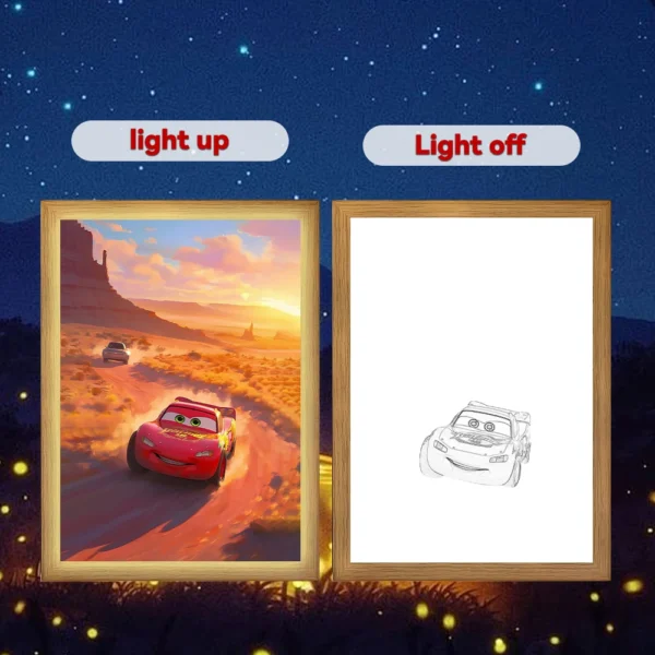 Anime Car Light Painting Photo Led Night Light Lamps Wall Child Room Bedside Table Bedroom Decorate Christmas Gifts Moon Lamp - Image 9