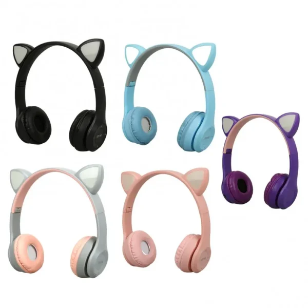 Devil Ear Wireless Headphones Gamer Girl Boy RGB Cute Cat Ears Headset With Microphone Stereo Music Earphone Children's Gifts