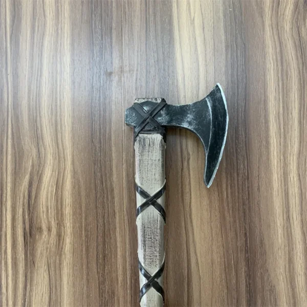 1:1 Big Axe Lumberjacks Cosplay Rune Blade War Tomahawk Weapon Sacrifice Role Prop Beast Axe Carnival Safety PU Model Toy - Image 4