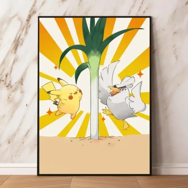 Anime Posters Pokemon Pikachu Gift Art Decoration Canvas Paintings Friends Gifts Classic Picture Print Wall Modern Living Room - Image 8