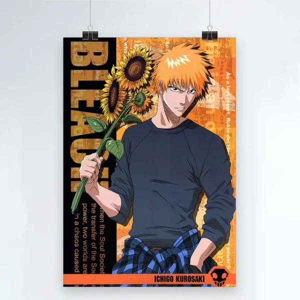 Japanese Anime Wall Art BLEACH Canvas Painting of Kurosaki Posters Prints for Living Room Boys Bedroom Home Decoration Perfe - Image 15