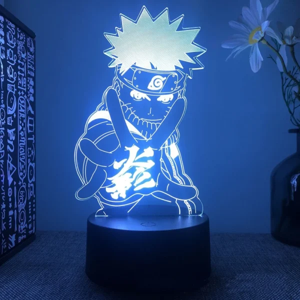 Anime Naruto Uzumaki LED Night Light Toys Akatsuki Kakashi Hatake Kid Bedroom Nightlight Itachi Uchiha 3D 7/16 colors Lamp Decor - Image 3