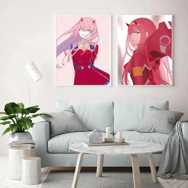 Japan Anime DARLING in The FRANXX Posters Cartoon 002 Decor Wall Art Canvas Painting Picture Printed Room Home Decoration Poster - Image 4