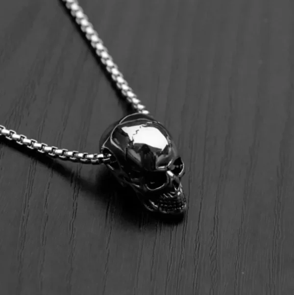 Fashion Personality Domineering Skull Pendant Necklace Men's Gothic Punk Style Unique Charm Party Accessories Gift