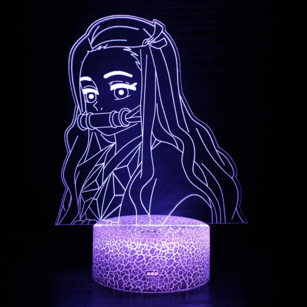 Kimetsu No Yaiba Nezuko Kamado Figure 3D Led Night Light for Bedroom Decor Nightlight Kids Child Table Lamp Demon Slayer Gift - Image 2