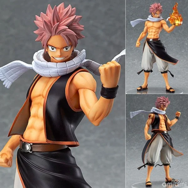 23CM Anime Figure FAIRY TAIL Fire Dragon END Etherious Natsu Dragneel Standding Shawl Model Dolls Toy Gift Collect PVC Material - Image 6