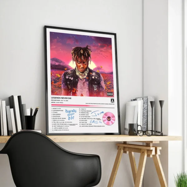 Pop Rapper Singer Juice WRLD & Future WRLD On Drugs Poster Aesthetic Set Musci Album Cover Canvas Print Wall Art Home Room Decor - Image 2