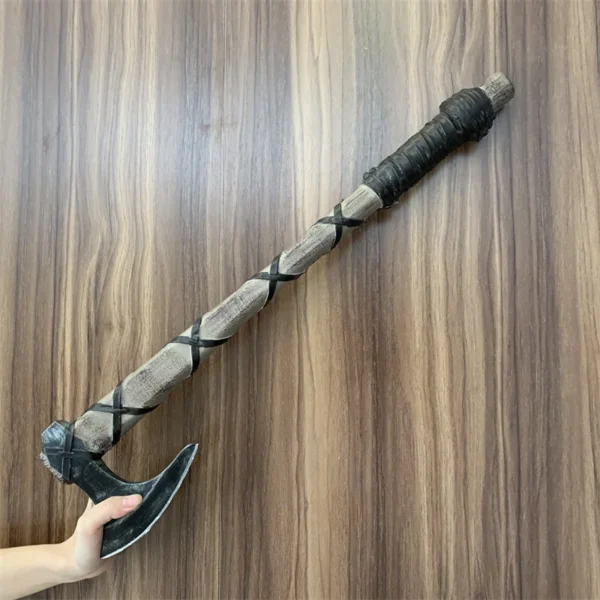 1:1 Big Axe Lumberjacks Cosplay Rune Blade War Tomahawk Weapon Sacrifice Role Prop Beast Axe Carnival Safety PU Model Toy - Image 3