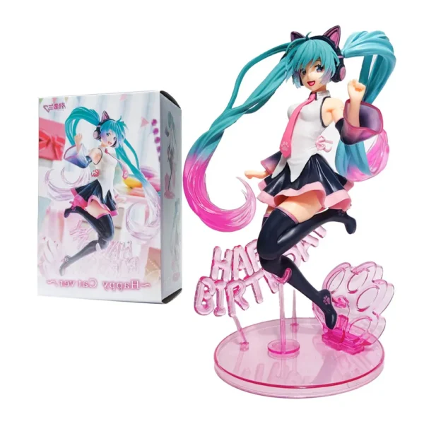 23CM Anime Hatsune Miku Figure Happy Birthday Figure Anime Model Toys Gift Doll Collection Decoration PVC