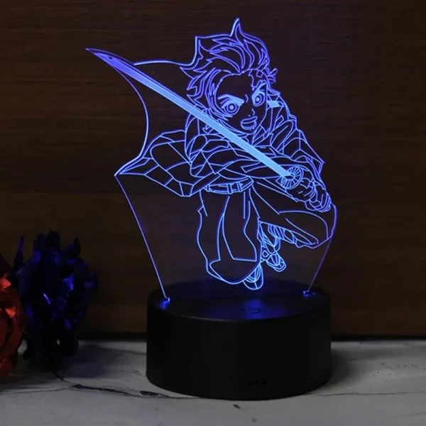 Kimetsu No Yaiba Nezuko Kamado Figure 3D Led Night Light for Bedroom Decor Nightlight Kids Child Table Lamp Demon Slayer Gift - Image 9