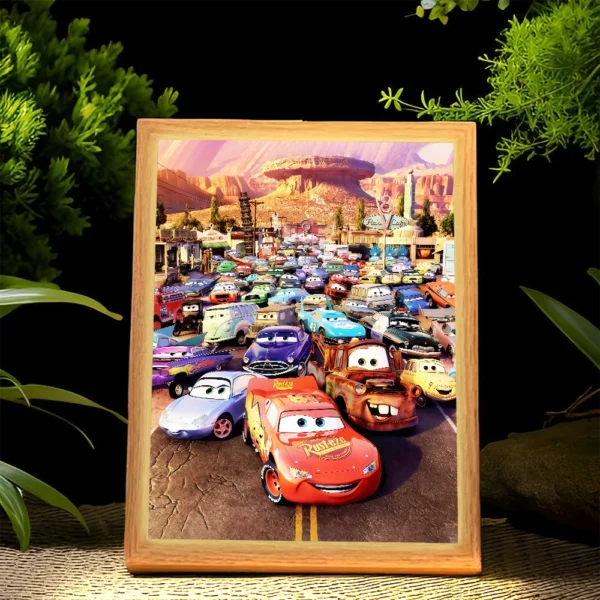 Anime Car Light Painting Photo Led Night Light Lamps Wall Child Room Bedside Table Bedroom Decorate Christmas Gifts Moon Lamp