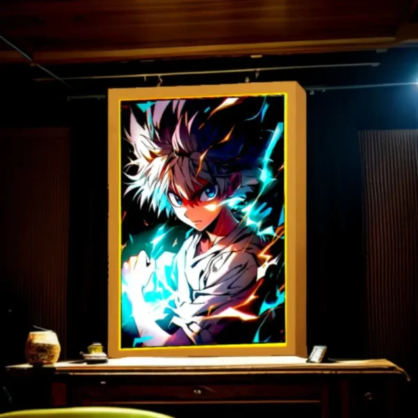 Anime Figure Hunter×Hunter Light Painting Photo Frame Killua Chrollo Action Figure Night Light Collection Toys Kid Birthday Gift - Image 7