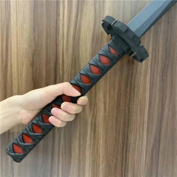 Anime Bleach Sword Zanpakutou Kurosaki Ichigo Sword Sky Lock Moon Black Knife Props Ninja Katana Samurai Sword Weapon Safety PU - Image 6