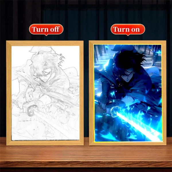 Anime Figure League of Legends Figures Light Painting Photo Frame Night Light Action Figures Gaming Room Decor Christmas Gifts - Image 6
