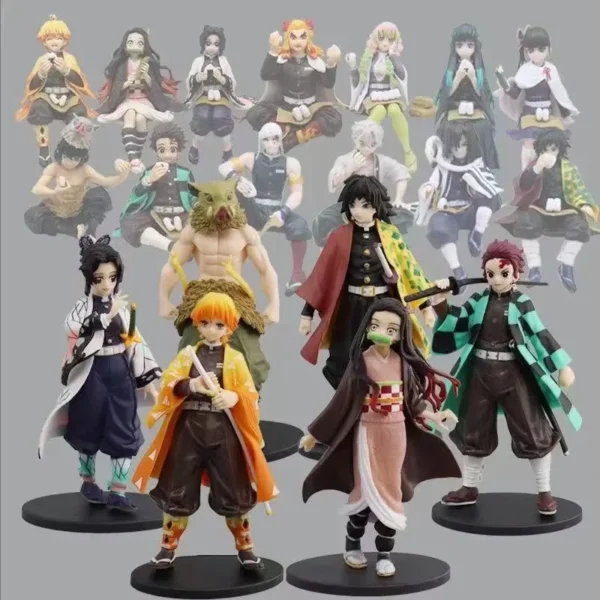 Demon Slayer Anime Figure Kamado Tanjirou Nezuko Action Figures Zenitsu Figurine Kimetsu Figura PVC Model Toys Gift - Image 4