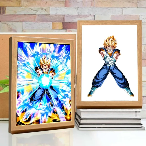 Anime Dragon Ball Z Light Painting Photo Frame Dragon Ball Figures Goku Action Figure Led Night Light Room Decor Gifts Moon Lamp - Image 7
