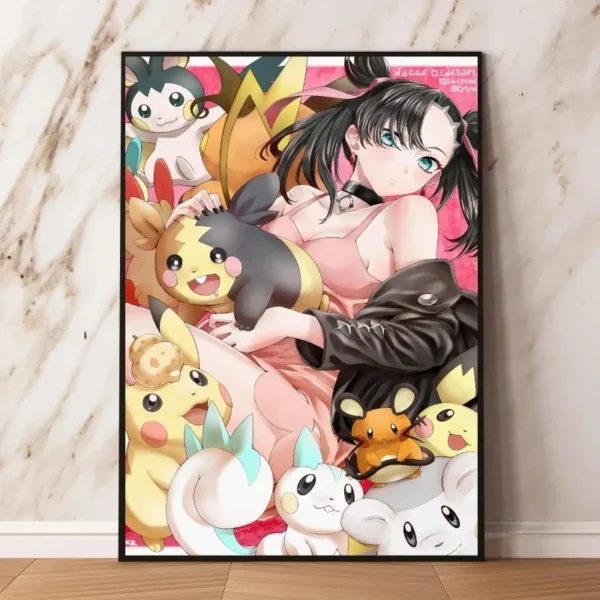 Anime Posters Pokemon Pikachu Gift Art Decoration Canvas Paintings Friends Gifts Classic Picture Print Wall Modern Living Room - Image 7