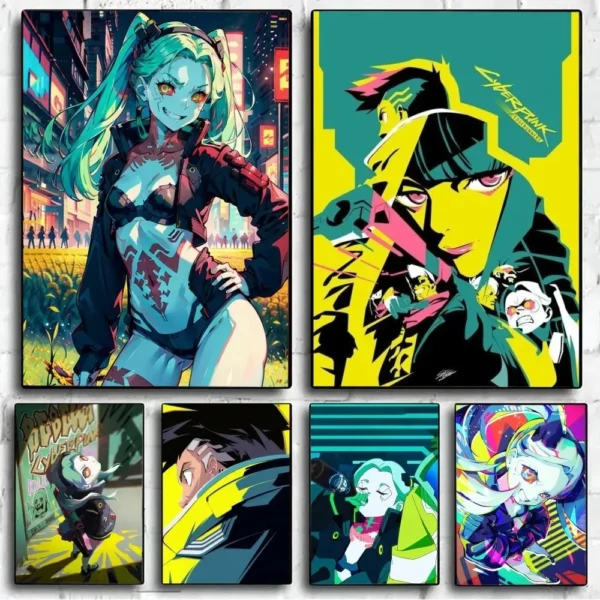 Anime C-Cyberpunk E-Edgerunners Poster No Framed Club Bar Poster Wall Art Canvas Painting Bedroom Study