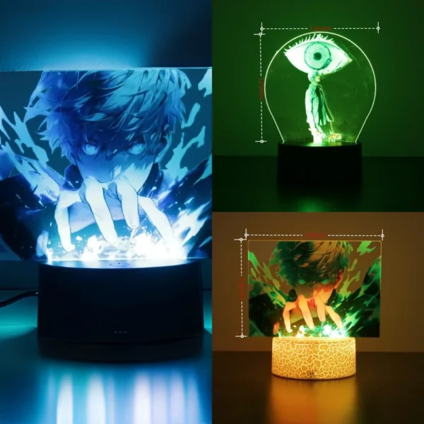 3D Lamp Figura jujutsu kaisen Anime Figure Satoru Gojo Led Night Light Room Tabe Lights Decoration Birthday Gift Toys Children