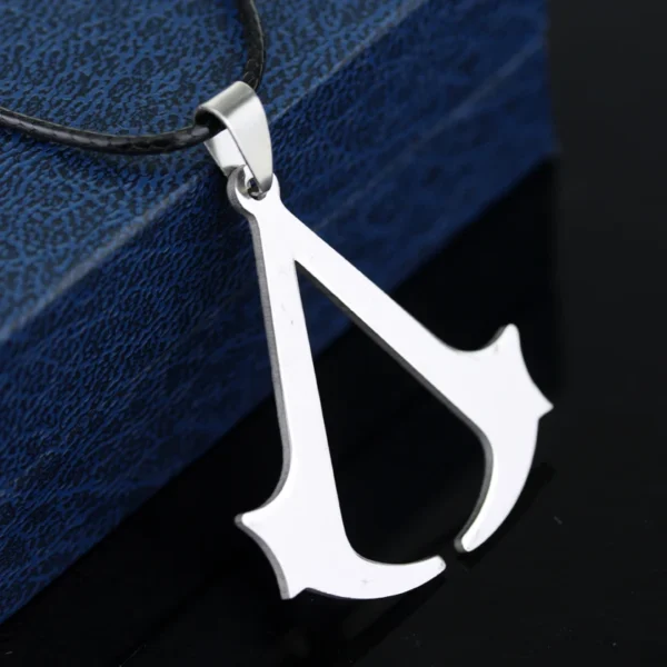 Classic Movie Assassins Necklace Chopped Triangle Stainless Steel Silver Black Gold Color Pendant Necklace fans Jewelry Gifts - Image 2