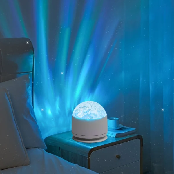 Night Light for Girls Boys Ocean Wave Projector Light with Remote Control Starry Sky Projector for Office Bar Restaurant