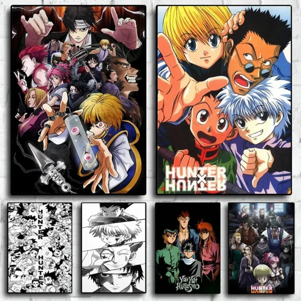 Hunter X Hunter Japanese Classic Anime Poster Killua Zoldyck Wall Art Pictures Canvas Painting Home Kids Room Decor Gift