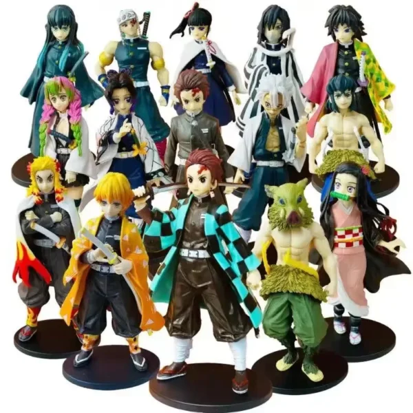 Demon Slayer Anime Figure Kamado Tanjirou Nezuko Action Figures Zenitsu Figurine Kimetsu Figura PVC Model Toys Gift - Image 2