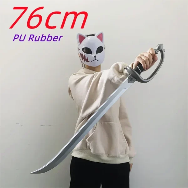 WW 1:1 Cosplay Thunder Pirate Knife Silver Ver. Ghost Captain Knife Prop Weapon Role Playing Movie Big Sword Safety PU Gift Toy