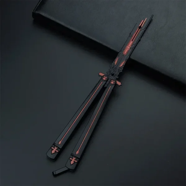 New Animation Game Genshin Impact Butterfly Knife Toy Unsharped Metal Weapon Wolf's Last Road Stick Cyno Weapon Model Gift - Image 7