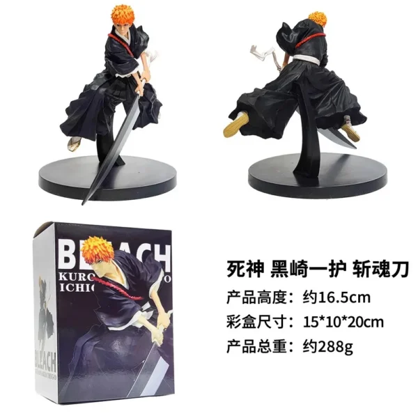 17CM Anime BLEACH Kurosaki Ichigo Model Knife Swinging Posture Toy Soul-Cutting knife Gift Collection Action Figure Boxed - Image 5