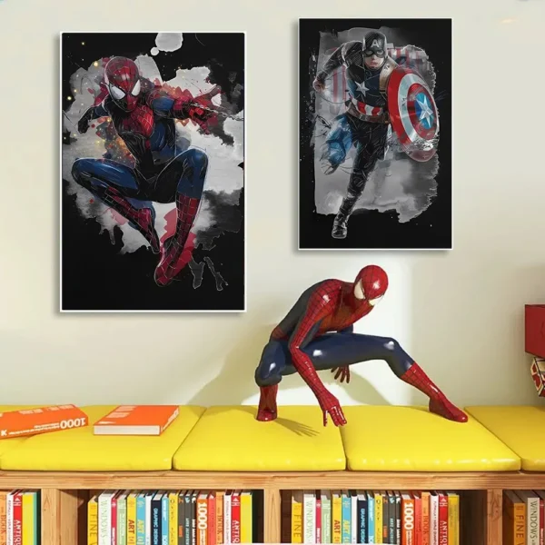 Marvel Movie Poster Spiderman Canvas Painting Iron Man Hulk Art Print Kids Room Decoration Mural for Modern Home Wall Decor Gift - Image 3