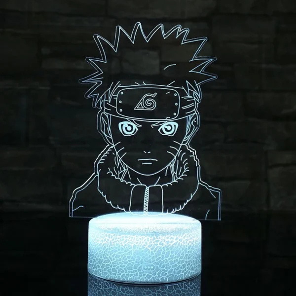 Anime Naruto Uzumaki LED Night Light Toys Akatsuki Kakashi Hatake Kid Bedroom Nightlight Itachi Uchiha 3D 7/16 colors Lamp Decor